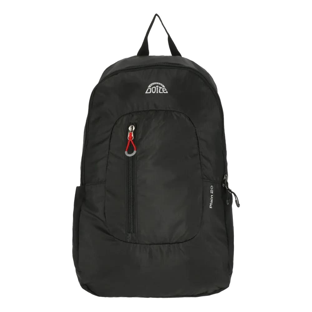 MOCHILA COMPACTABLE DOITE PLAIN BLACK | 20 LTS