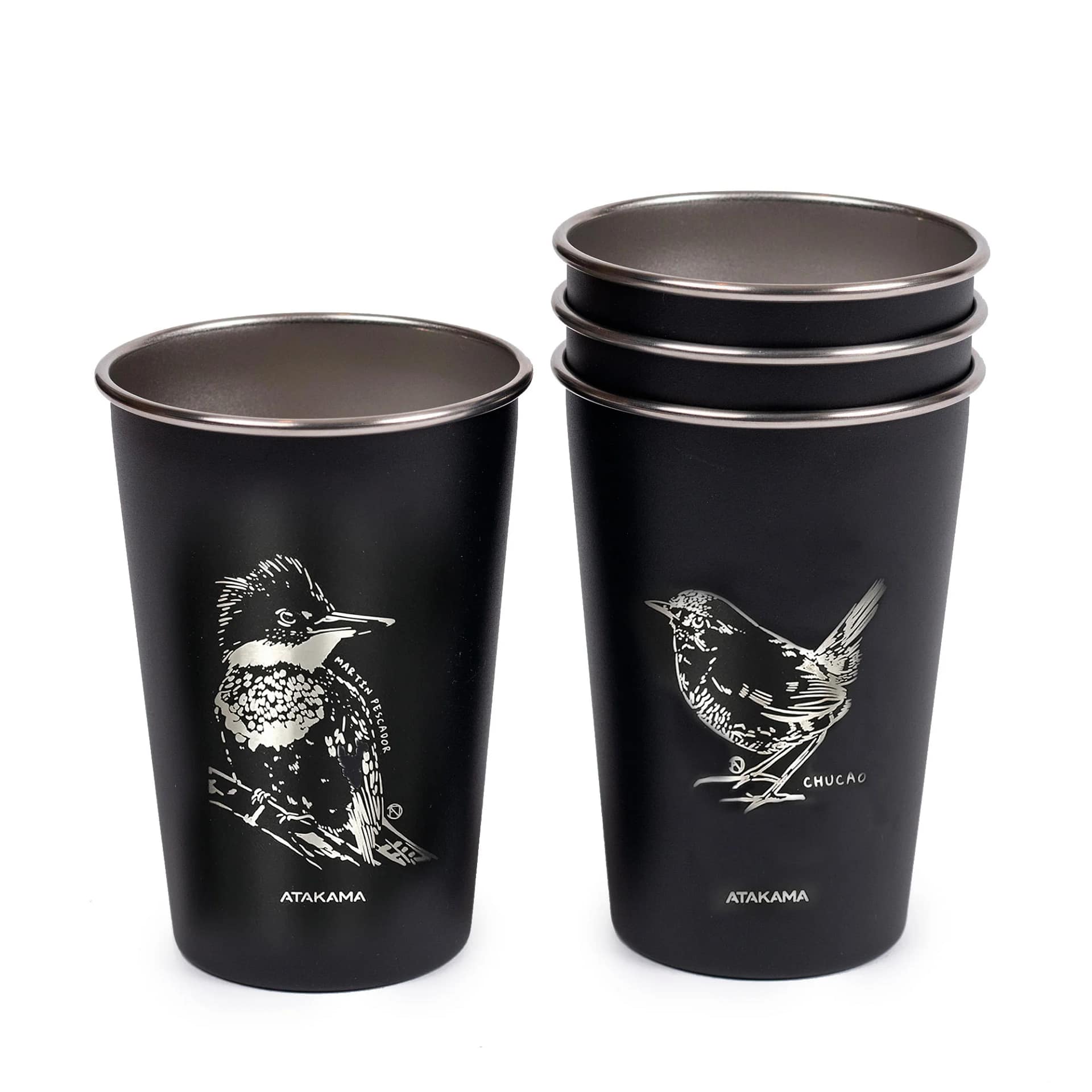 SET DE 4 VASOS AVES CHILENAS 480 ML ATAKAMA