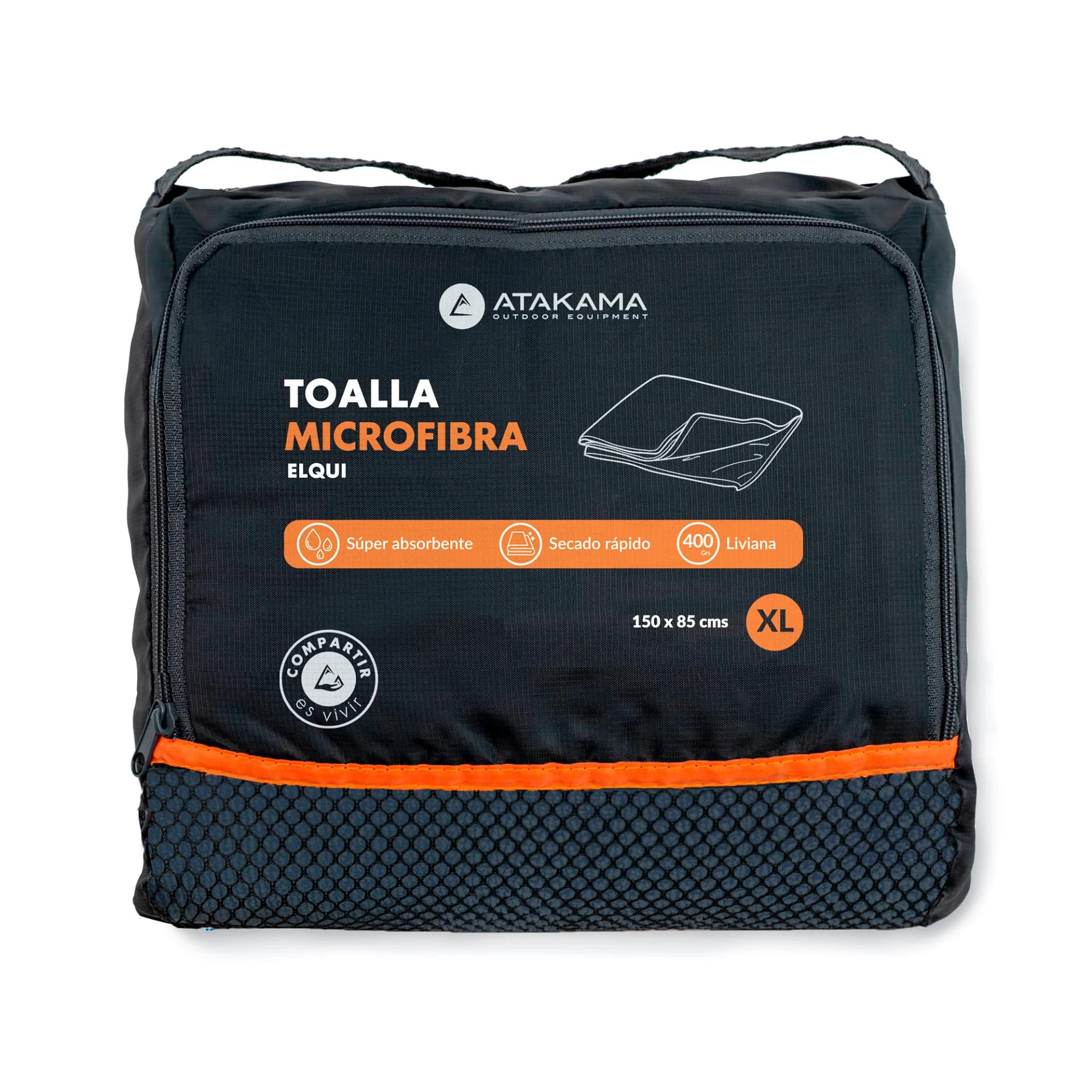 ATAKAMA TOALLA MICROFIBRA ELQUI XL / GRIS