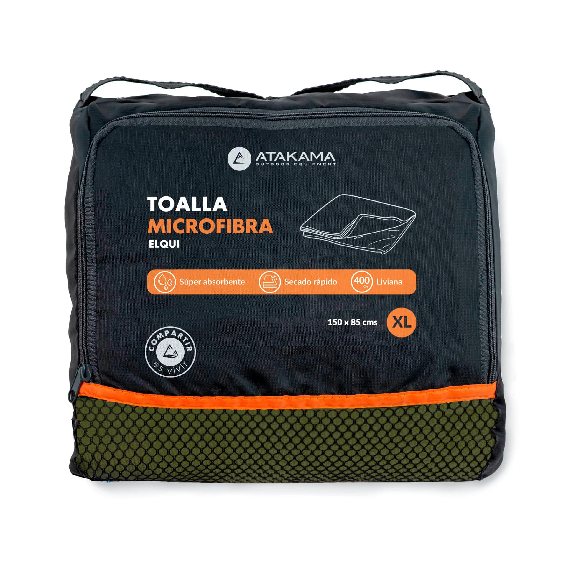 ATAKAMA TOALLA MICROFIBRA ELQUI XL / VERDE