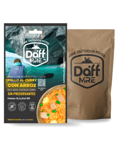 RACIÓN DAFF MRE POLLO AL CURRY CON ARROZ | 260 GRS