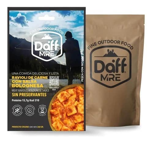 RACIÓN DAFF RAVIOLI DE CARNE CON SALSA BOLOGNESA 260 GRS