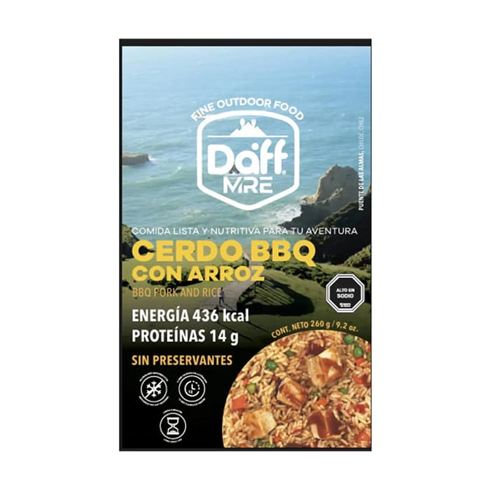 RACION DAFF CERDO BARBECUE CON ARROZ 260GRS